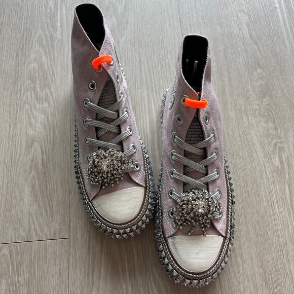 Nan-ku x Free People Cruise Studded Hi-Top Sneakers 37 US 7 Mellow Mauve NEW - Picture 6 of 12
